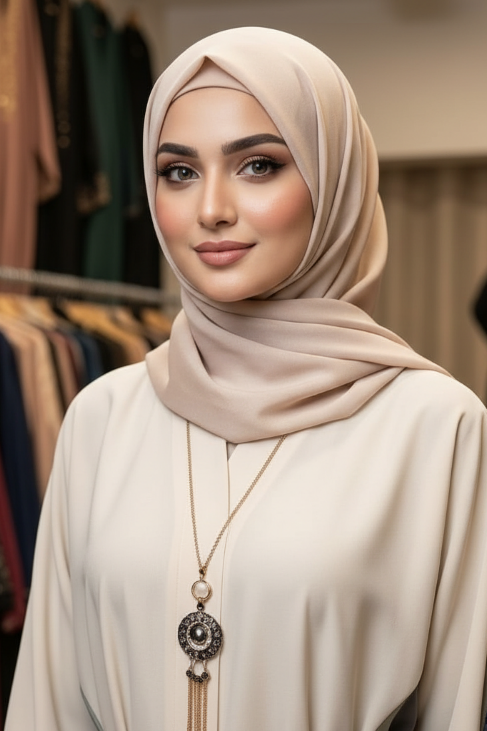 Tri-Tone Contemporary Belted Abaya