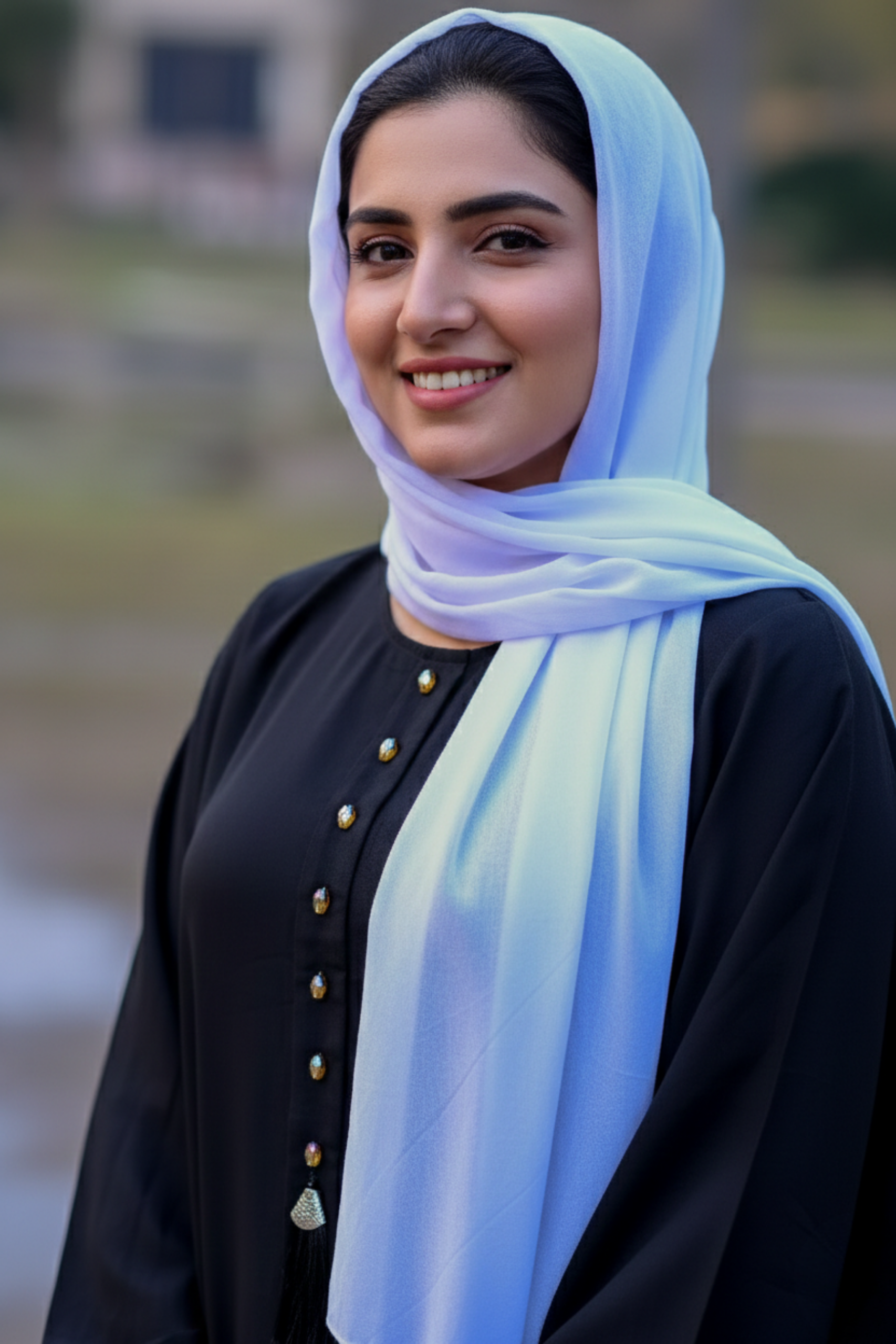 Luna Midnight Farasha Abaya with Tassel Detail