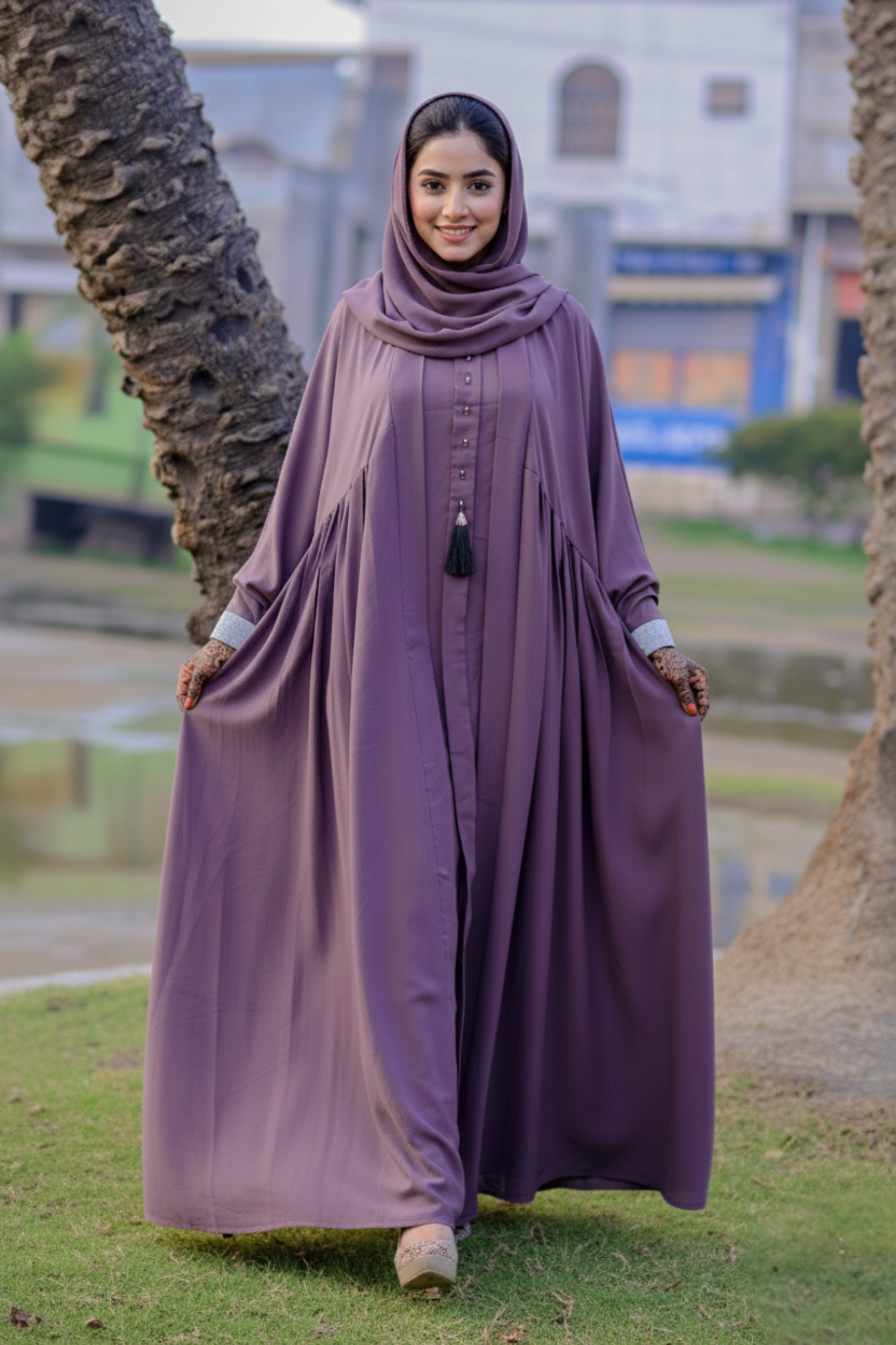 The Amara Pleated Butterfly Abaya