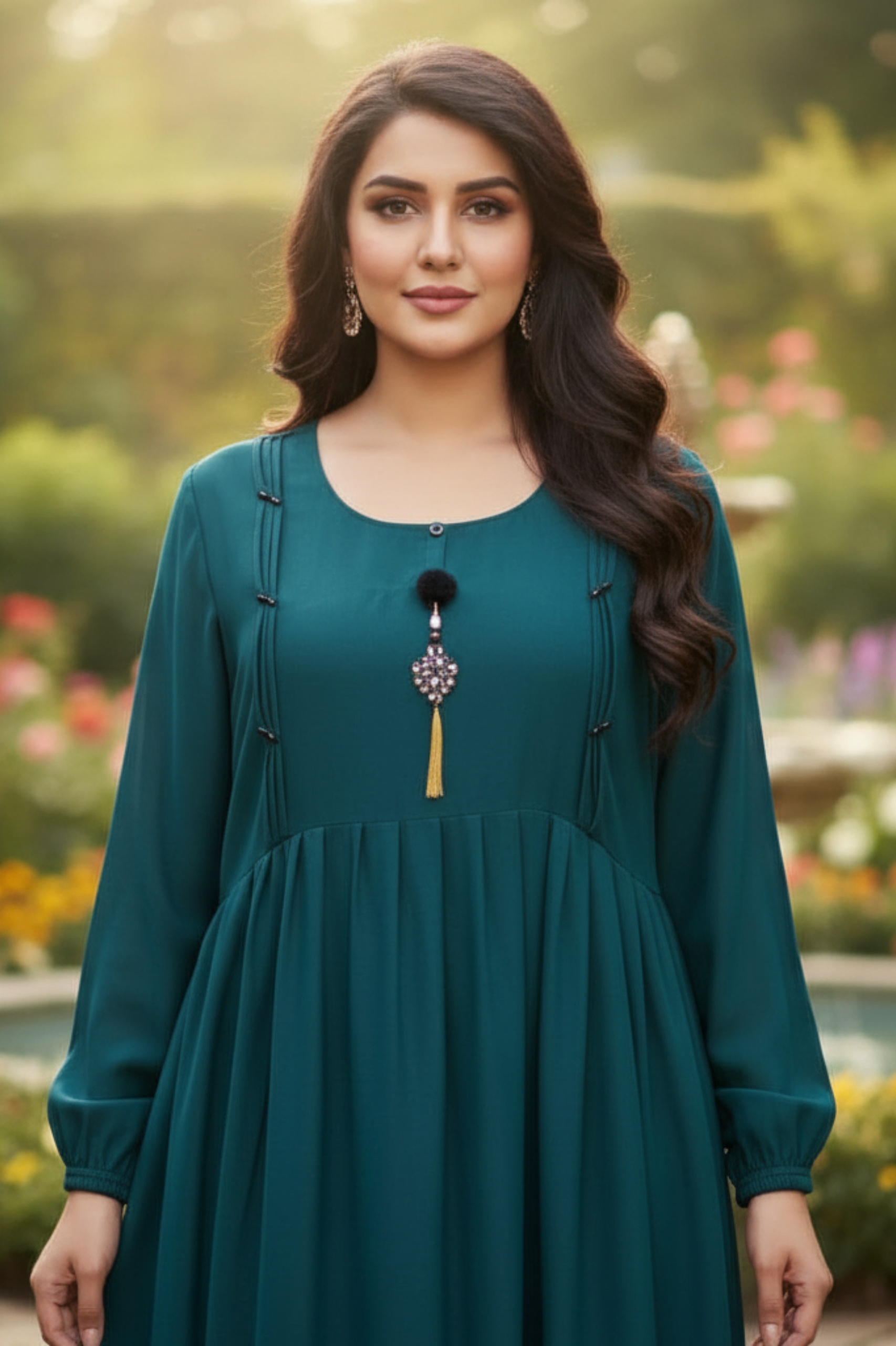 The Azure Garden Maxi Abaya