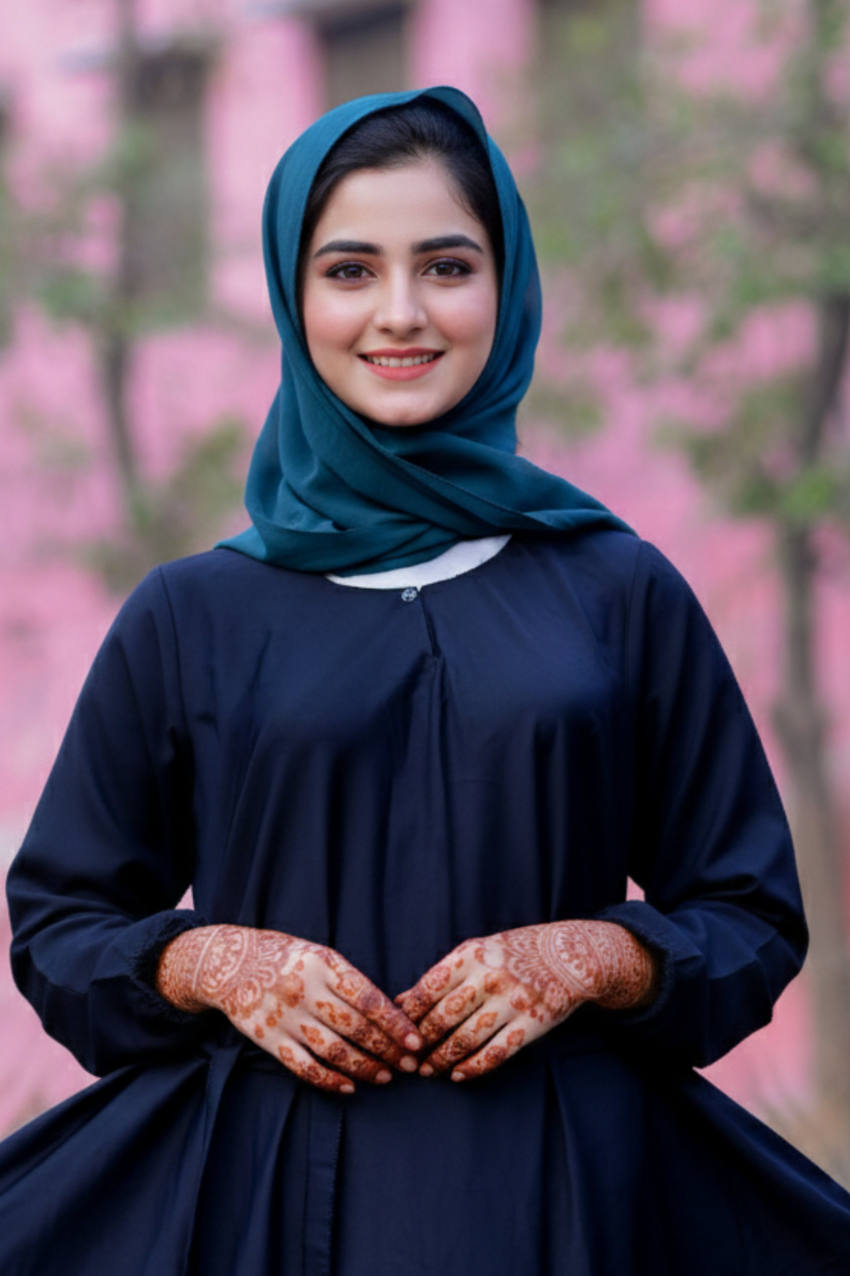 A-Line Cinch-Waist Abaya (or Belted Flare Abaya)