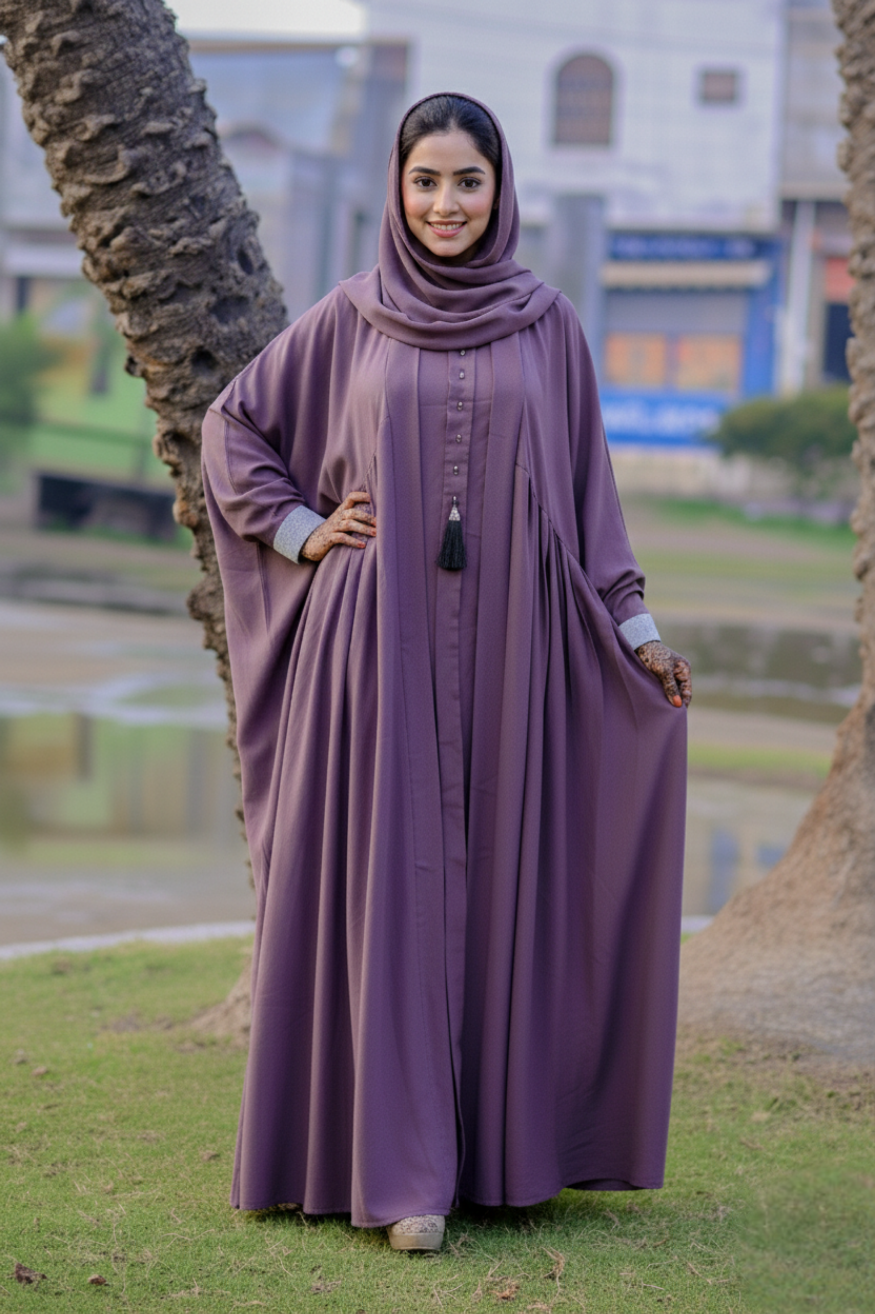 The Amara Pleated Butterfly Abaya