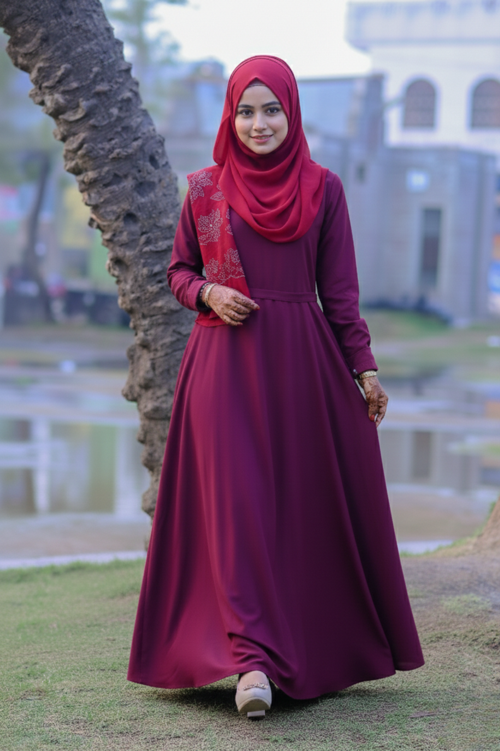 The Ruby Flare A-Line Abaya