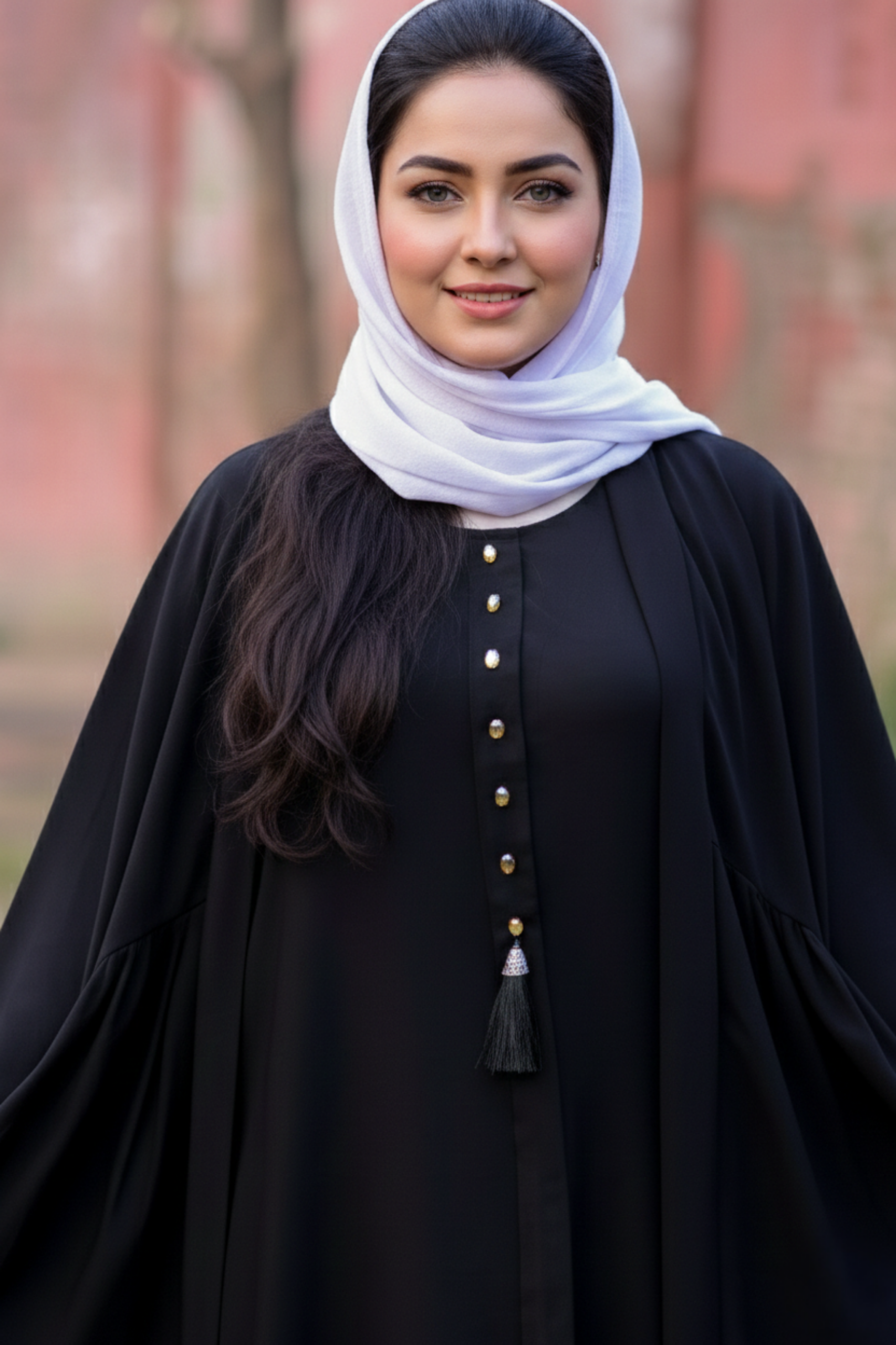 Luna Midnight Farasha Abaya with Tassel Detail