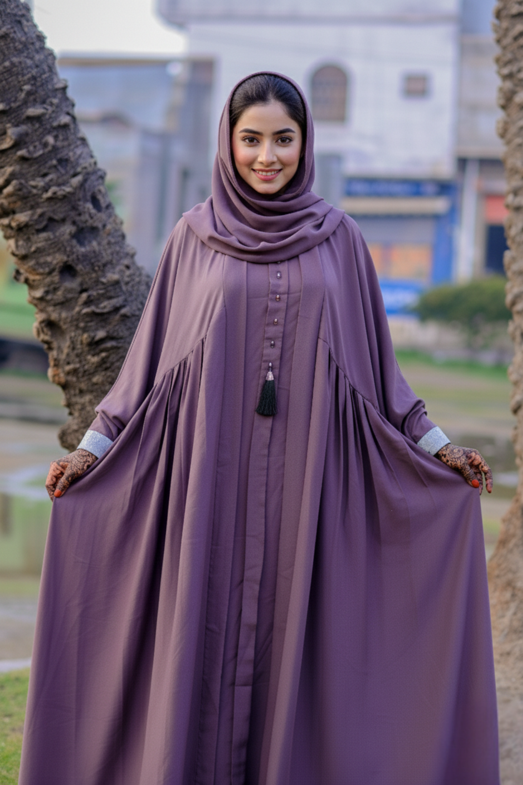 The Amara Pleated Butterfly Abaya