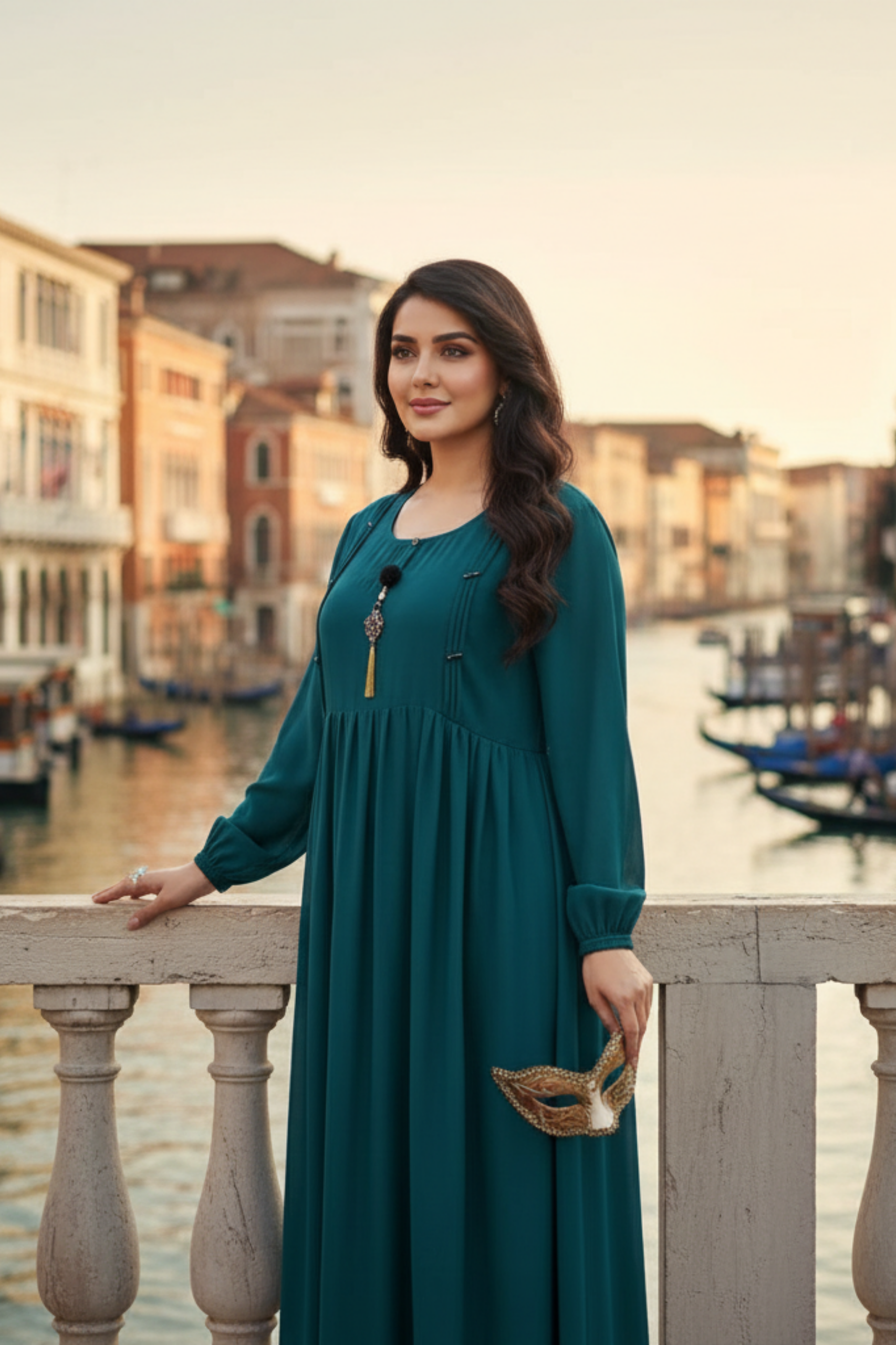 The Azure Garden Maxi Abaya