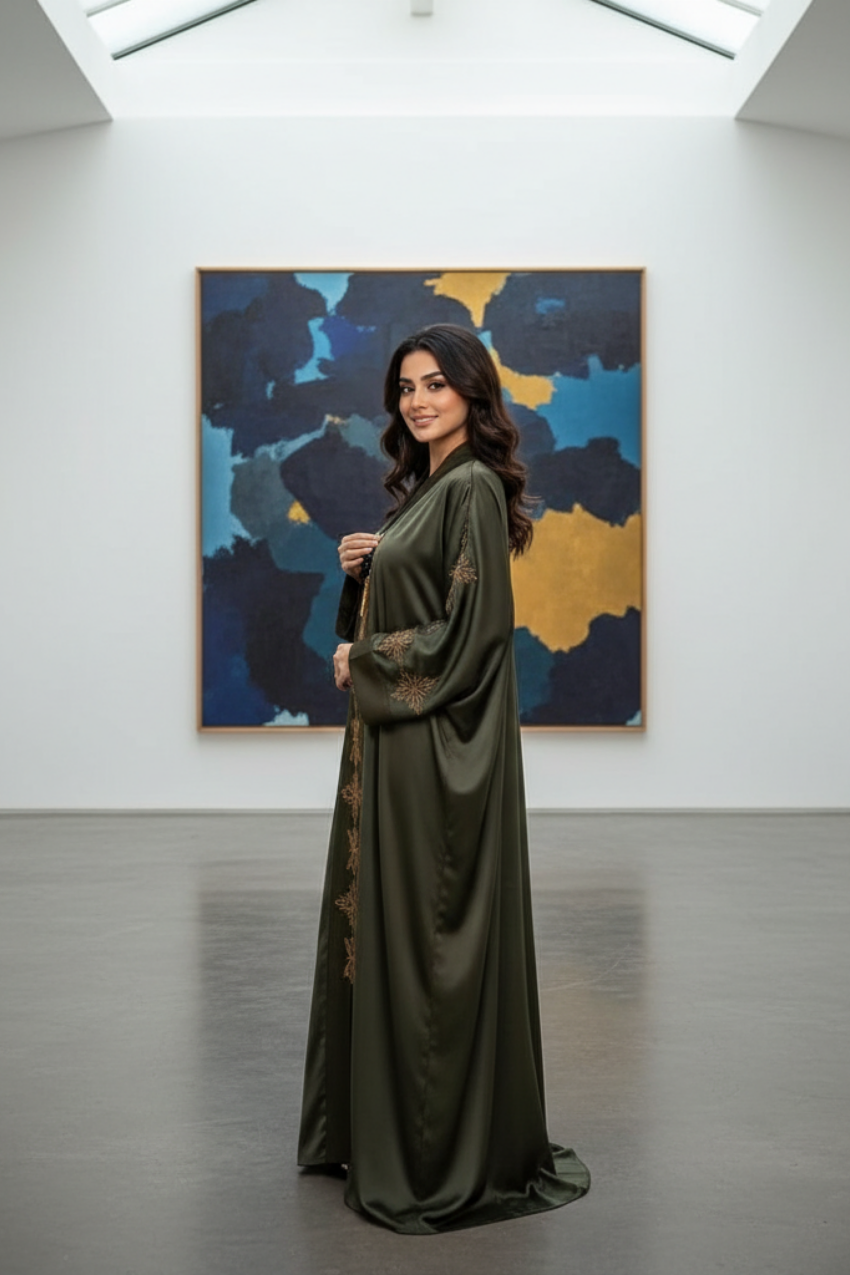 Sultanate Silk Kimono-Cut Abaya