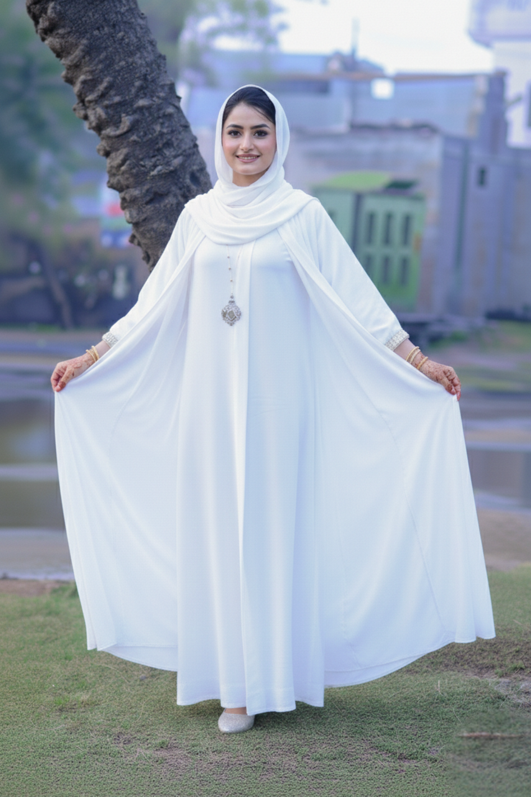 The Alabaster Ethereal Abaya